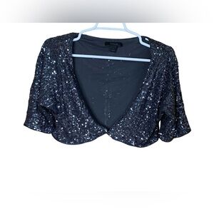 Express vintage black sequined cover/sweater size L